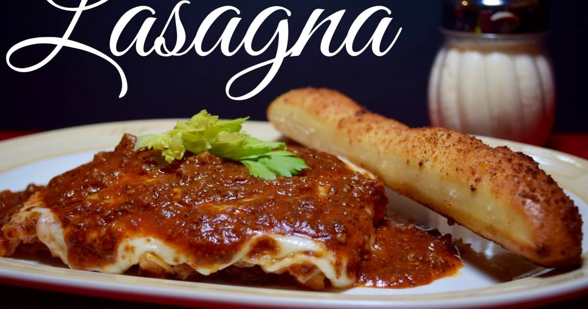 Lasagna, Salad & Breadsticks Special Full Dinein Menu Pizza King