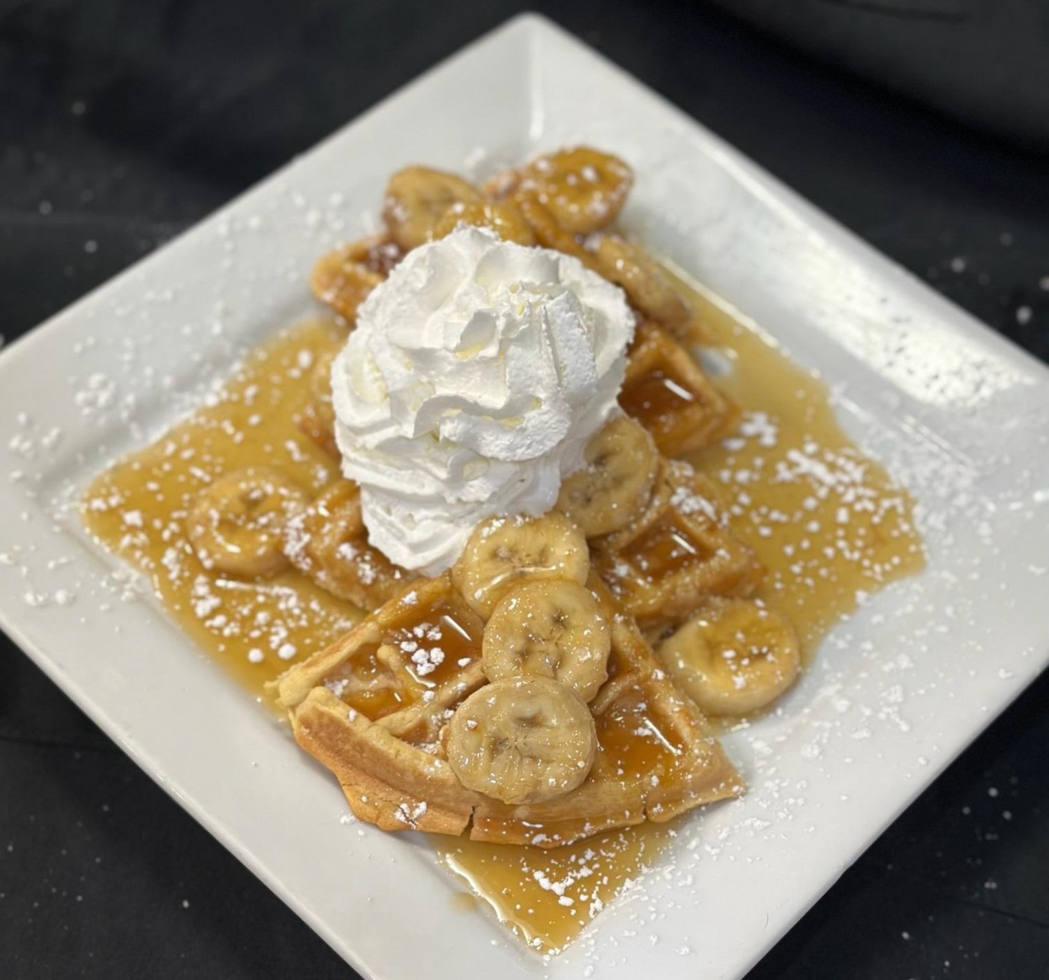 Bananas Foster Belgian Waffles Recipe