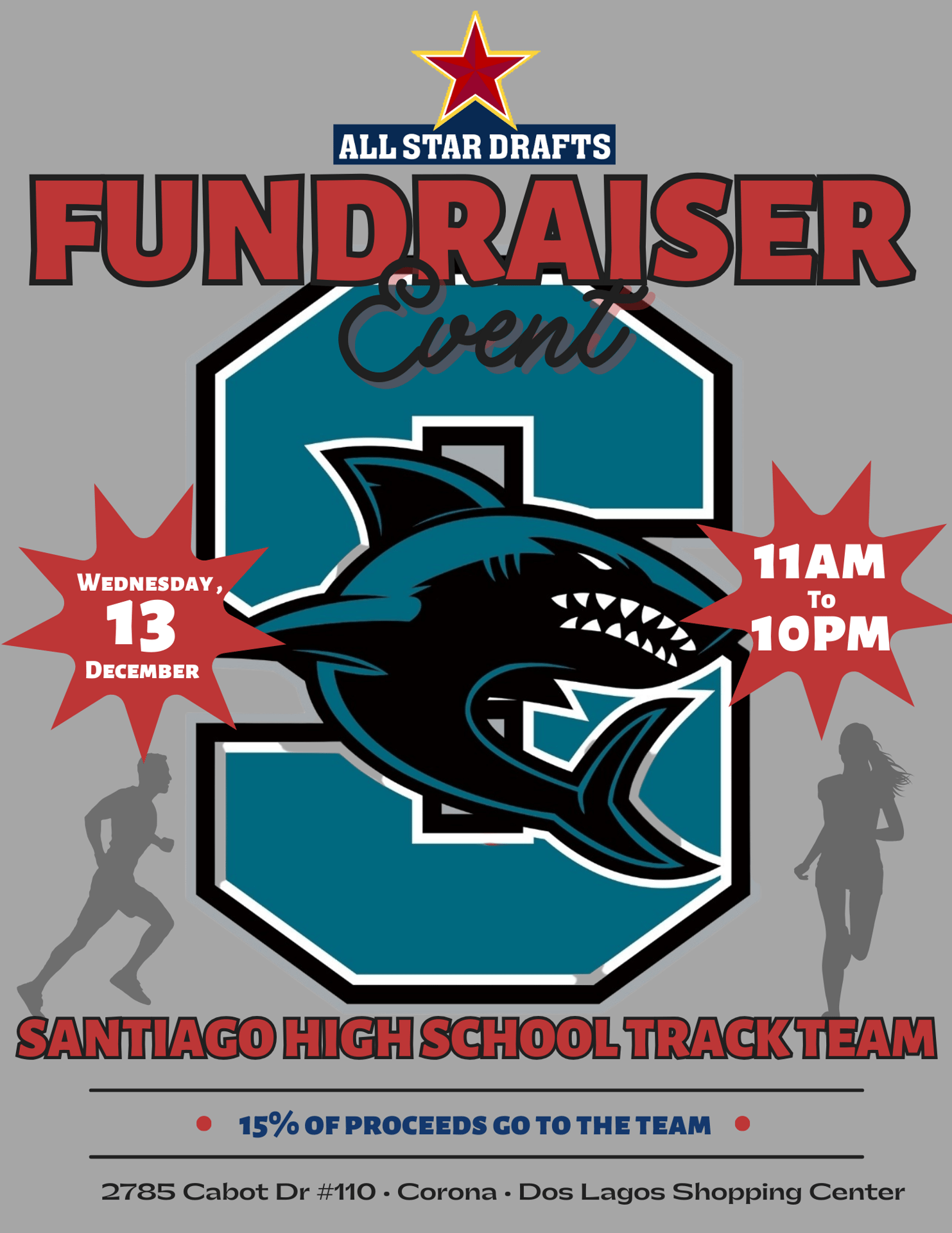 santiago-sharks-track-team-fundraiser-all-star-drafts-sports-bar