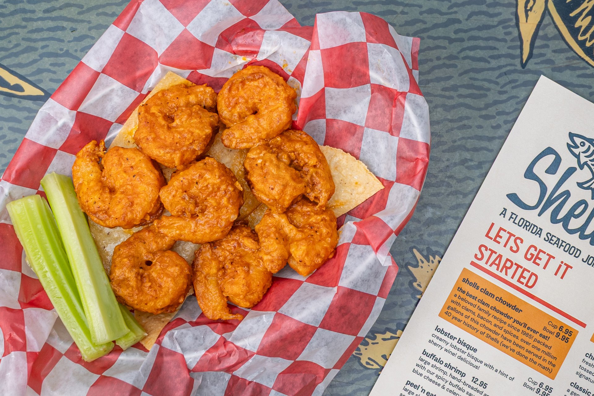 BUFFALO SHRIMP LARGE PLATTER Shells Seafood Seafood Restaurant