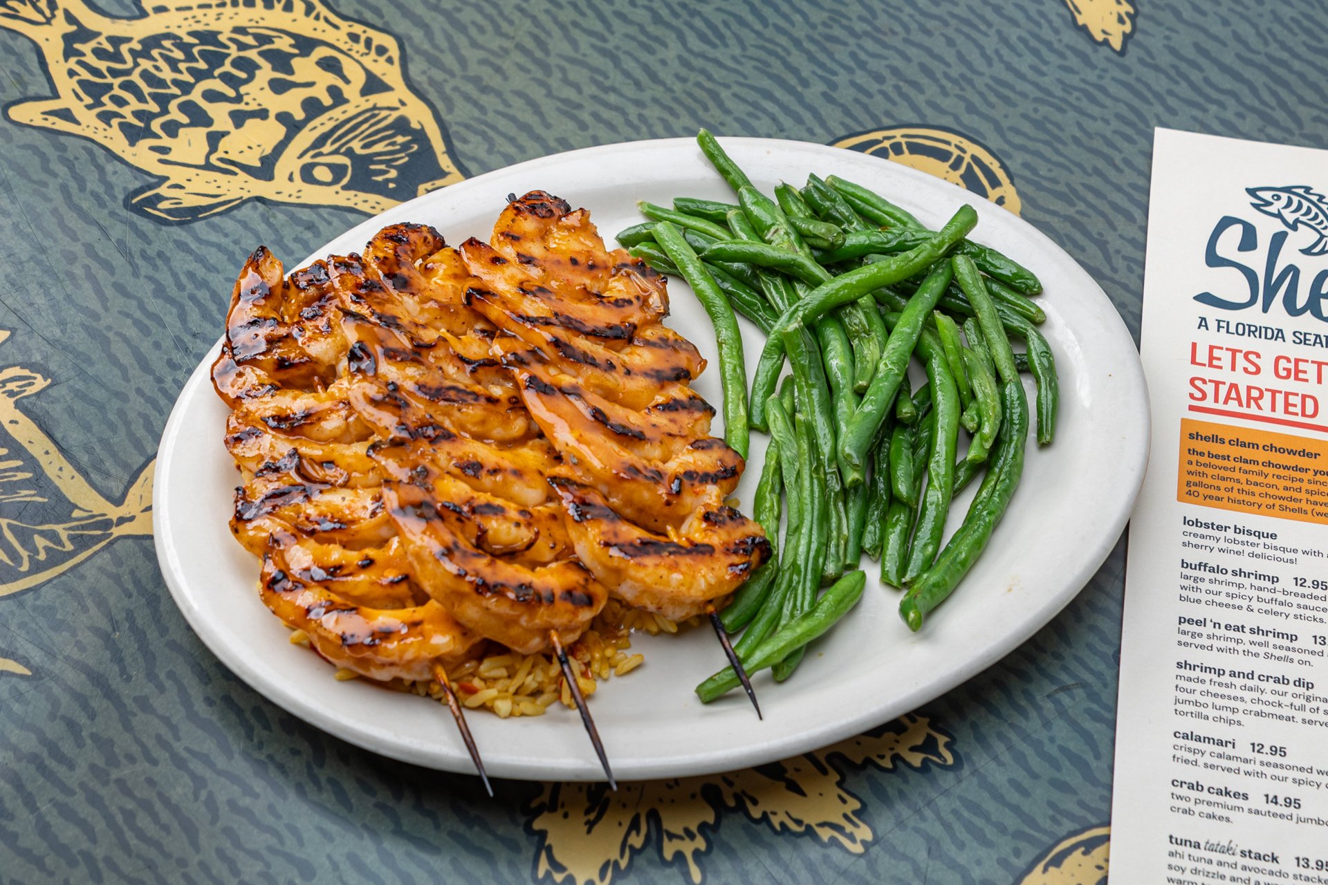 Grilled Shrimp Skewers Shells Seafood Seafood Restaurant in FL