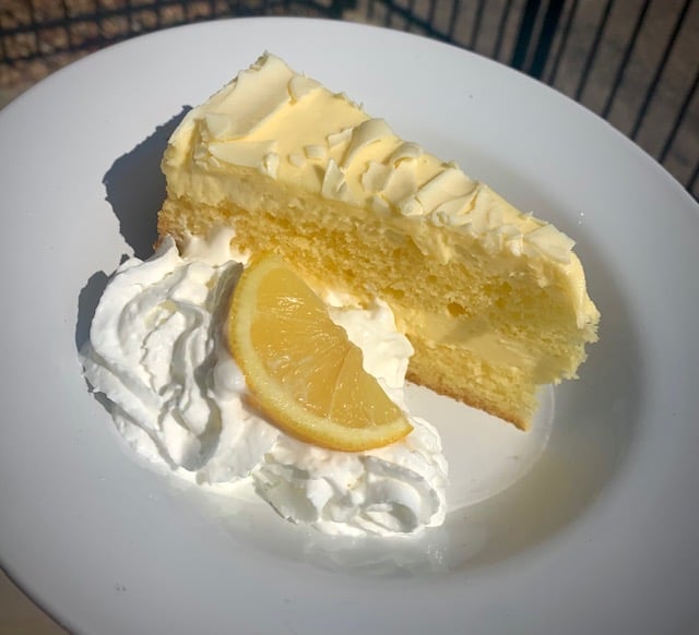 Limoncello Mascarapone Cake recipe served on a plate, by Angelo's Italian Restaurant - Wichita Limoncello Mascarapone Cake recipe served on a plate, by Angelo's Italian Restaurant - Wichita