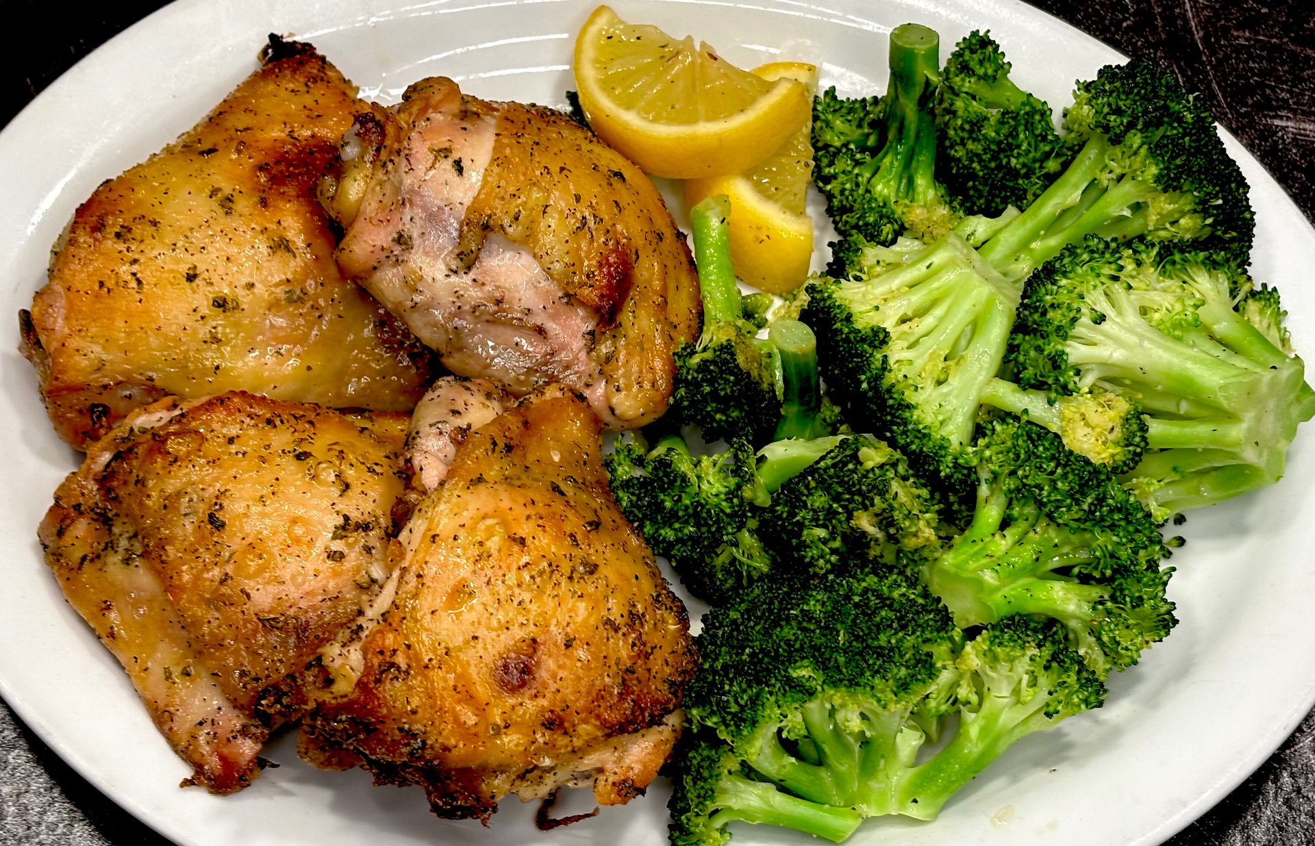 Baked Sicilian Chicken Thighs