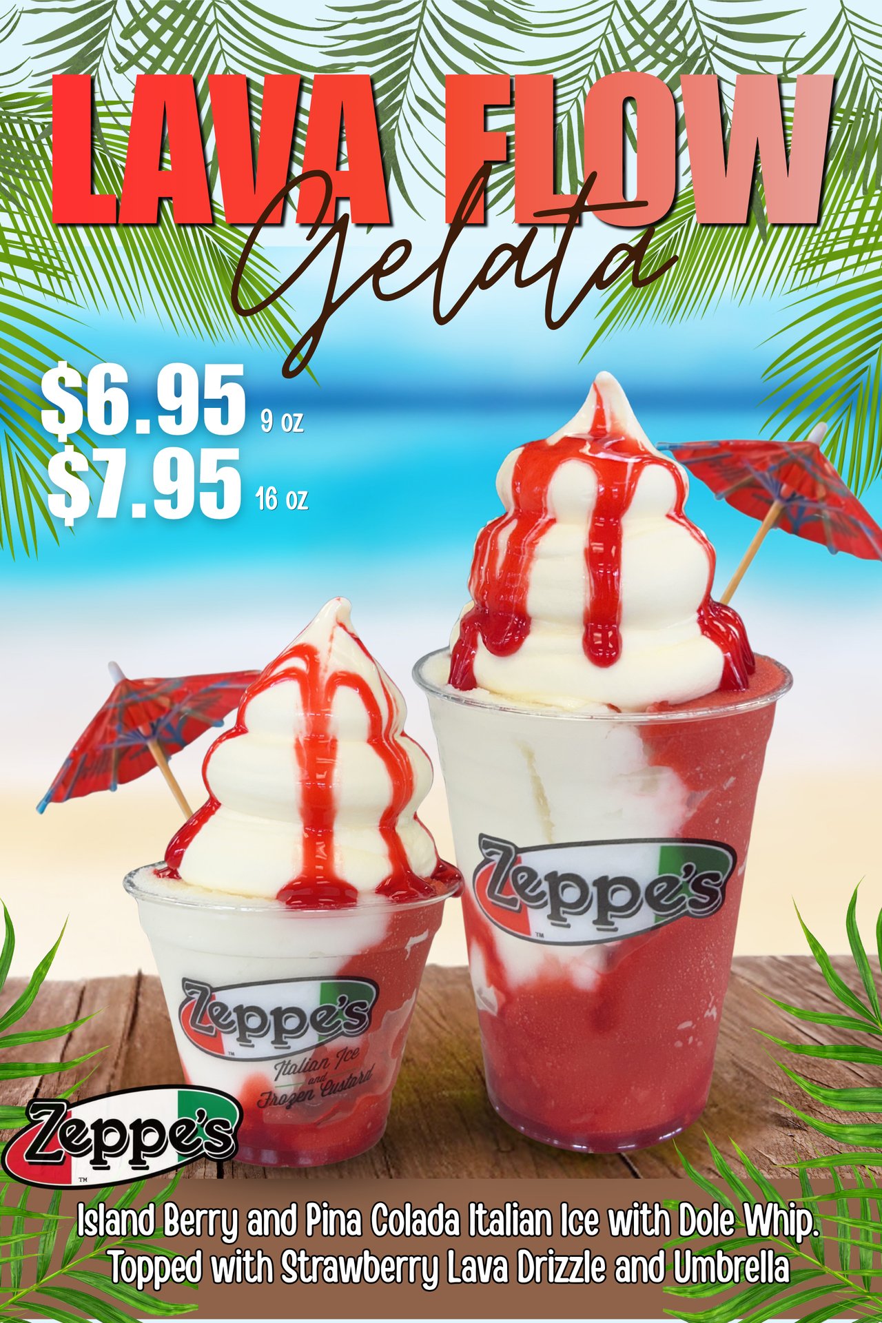 Springville Menu - Zeppe's Italian Ice and Frozen Custard