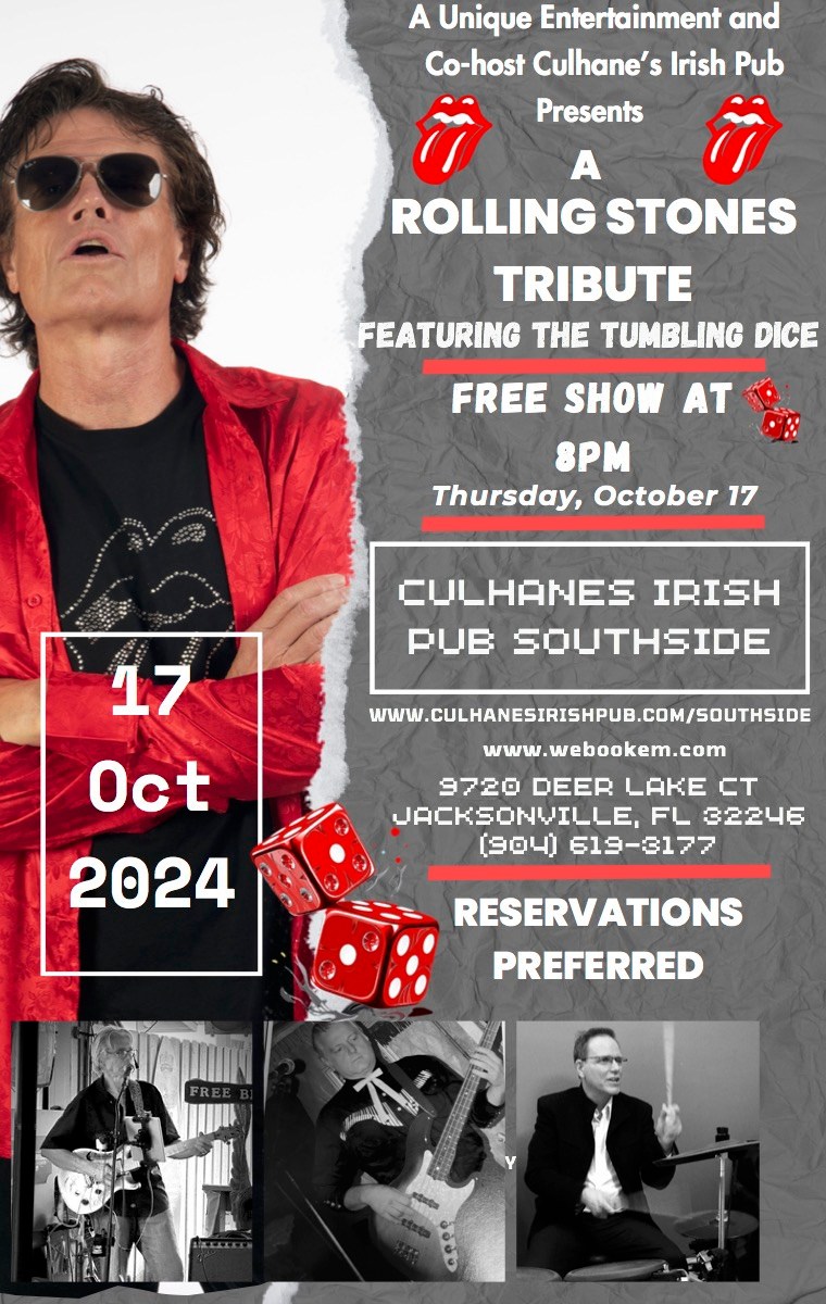 A Rolling Stones Tribute by The Tumbling Dice! Culhane's Irish Pub Southside and Atlantic