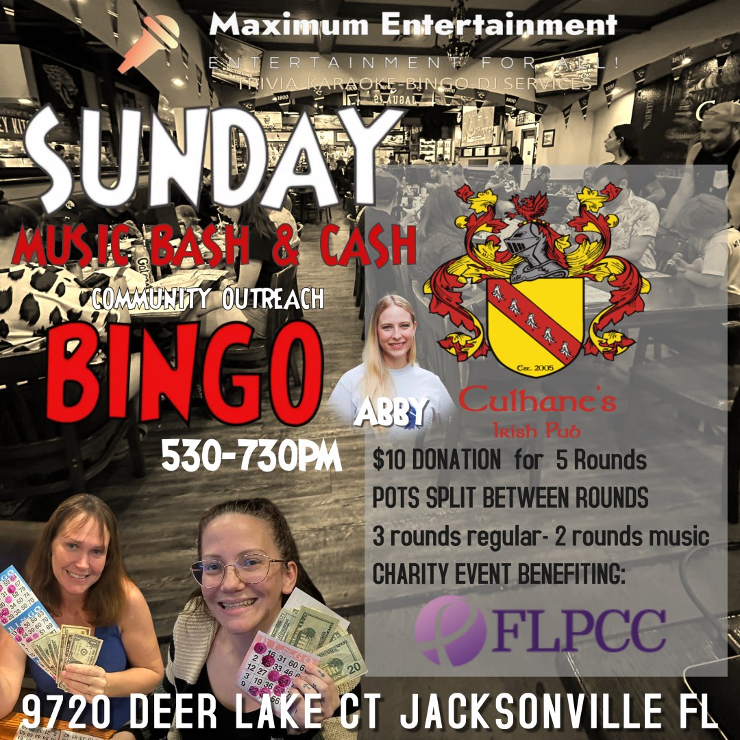 Sunday Music Bash & Cash Bingo Benefiting Florida Pancreas Cancer