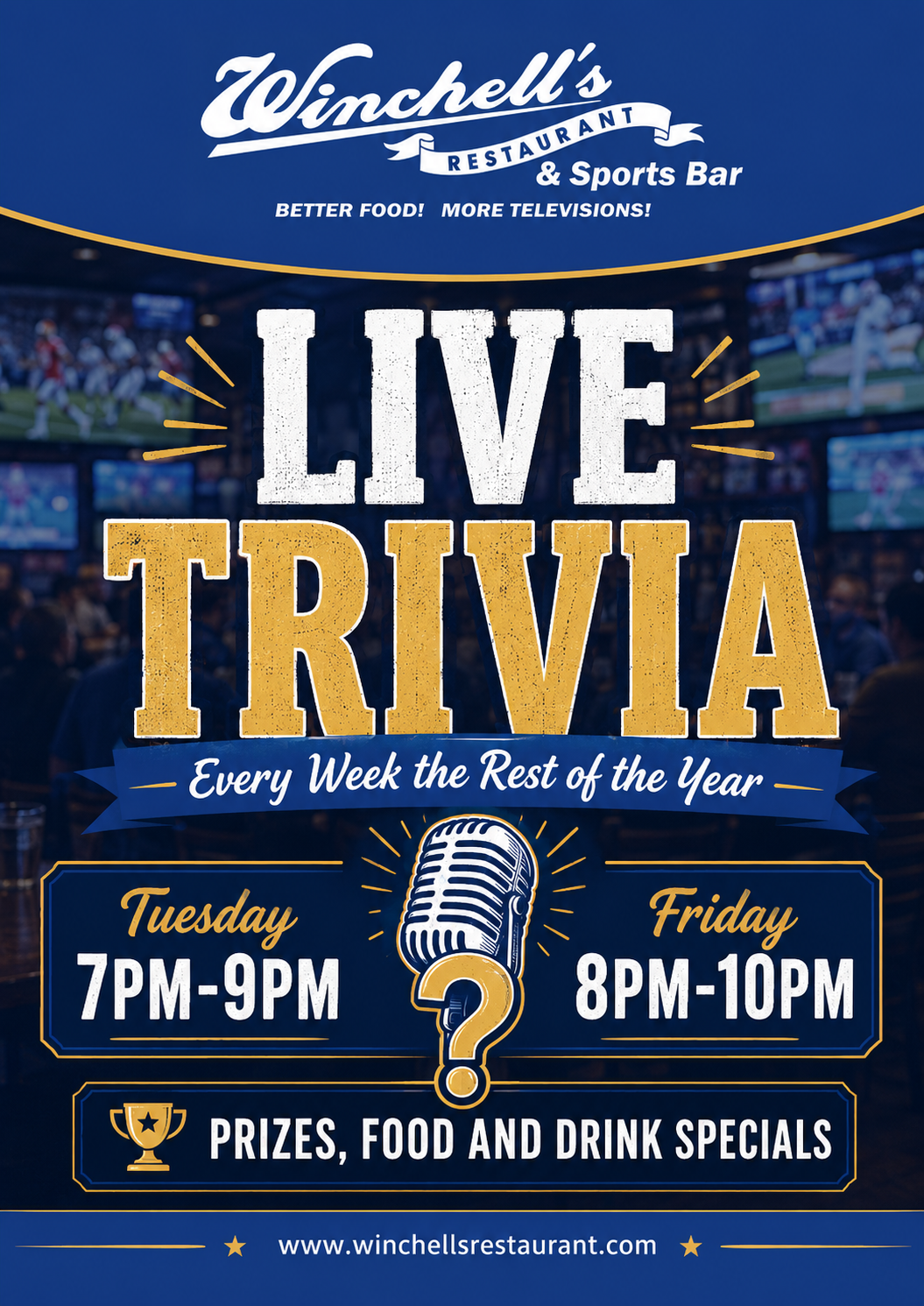 LIVE TRIVIA - Winchell's Restaurant and Bar - Family Style LIVE TRIVIA - Winchell's Restaurant and Bar - Family Style