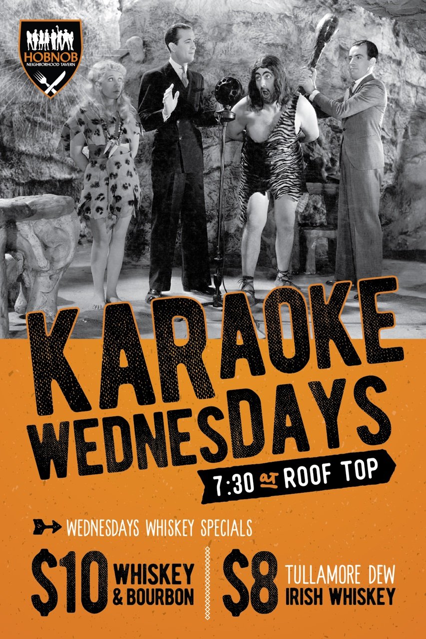 Karaoke Wednesdays HOBNOB Neighborhood Tavern Restaurant in Atlanta, GA