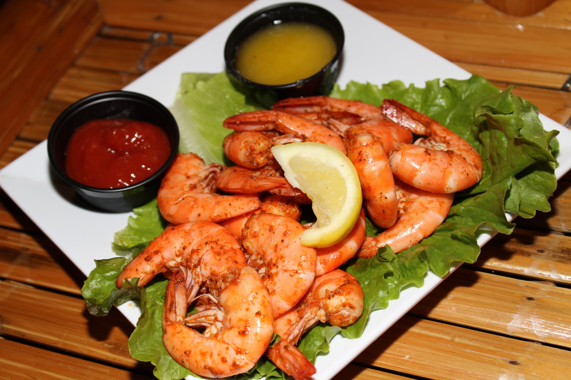 Peel n' Eat Boiled Shrimp with Cocktail Sauce