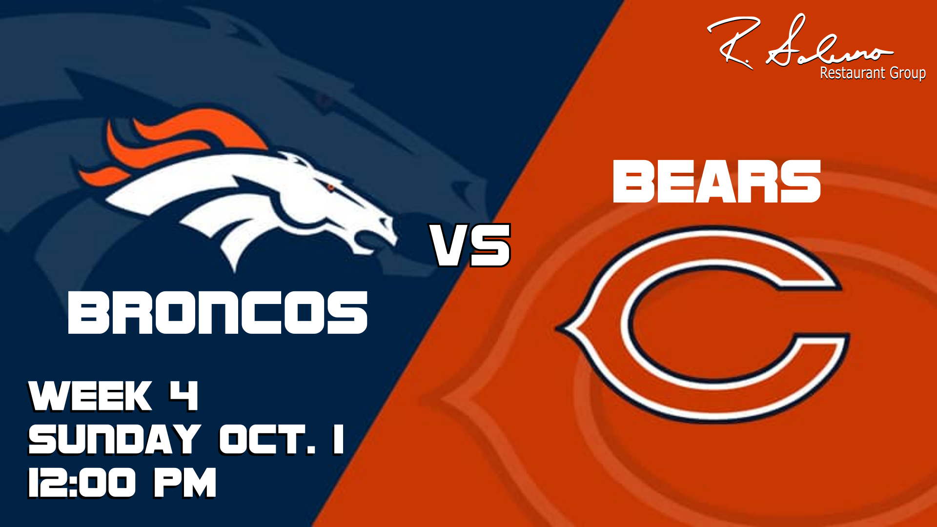 Chicago Bears vs Detroit Lions game - Evviva! Bar & Eatery - Serving  Salerno's Pizza