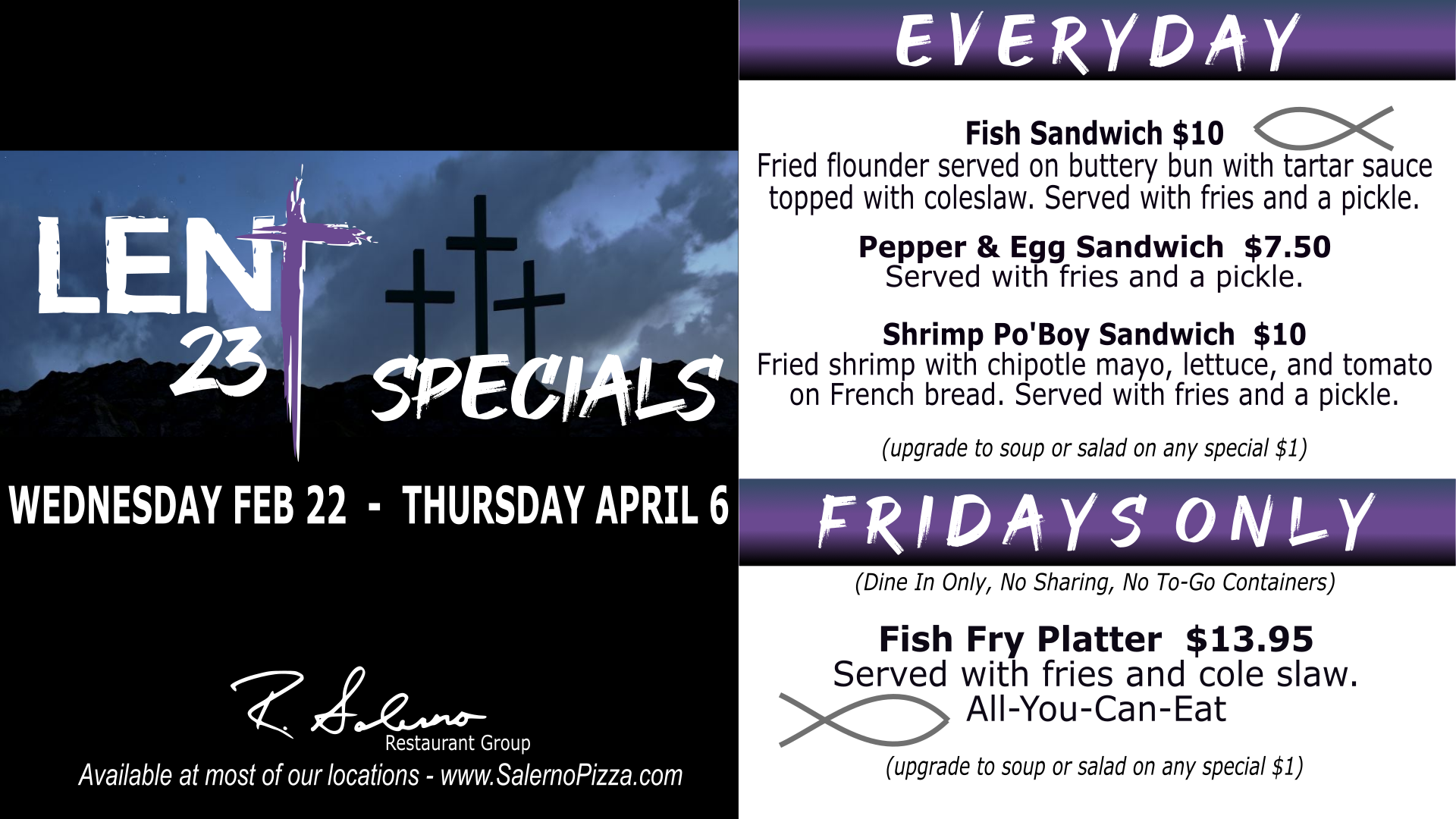 Lent Specials 2023 Evviva Bar Eatery Serving Salerno s Pizza lent-specials-2023-evviva-bar-eatery-serving-salerno-s-pizza