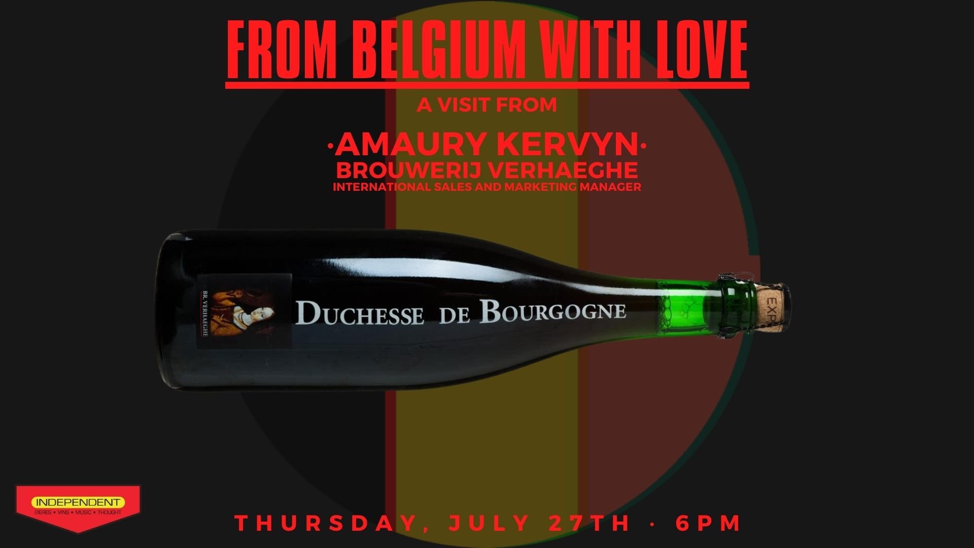 From Belgium with Love Brouwerij Verhaeghe Independent Bar and