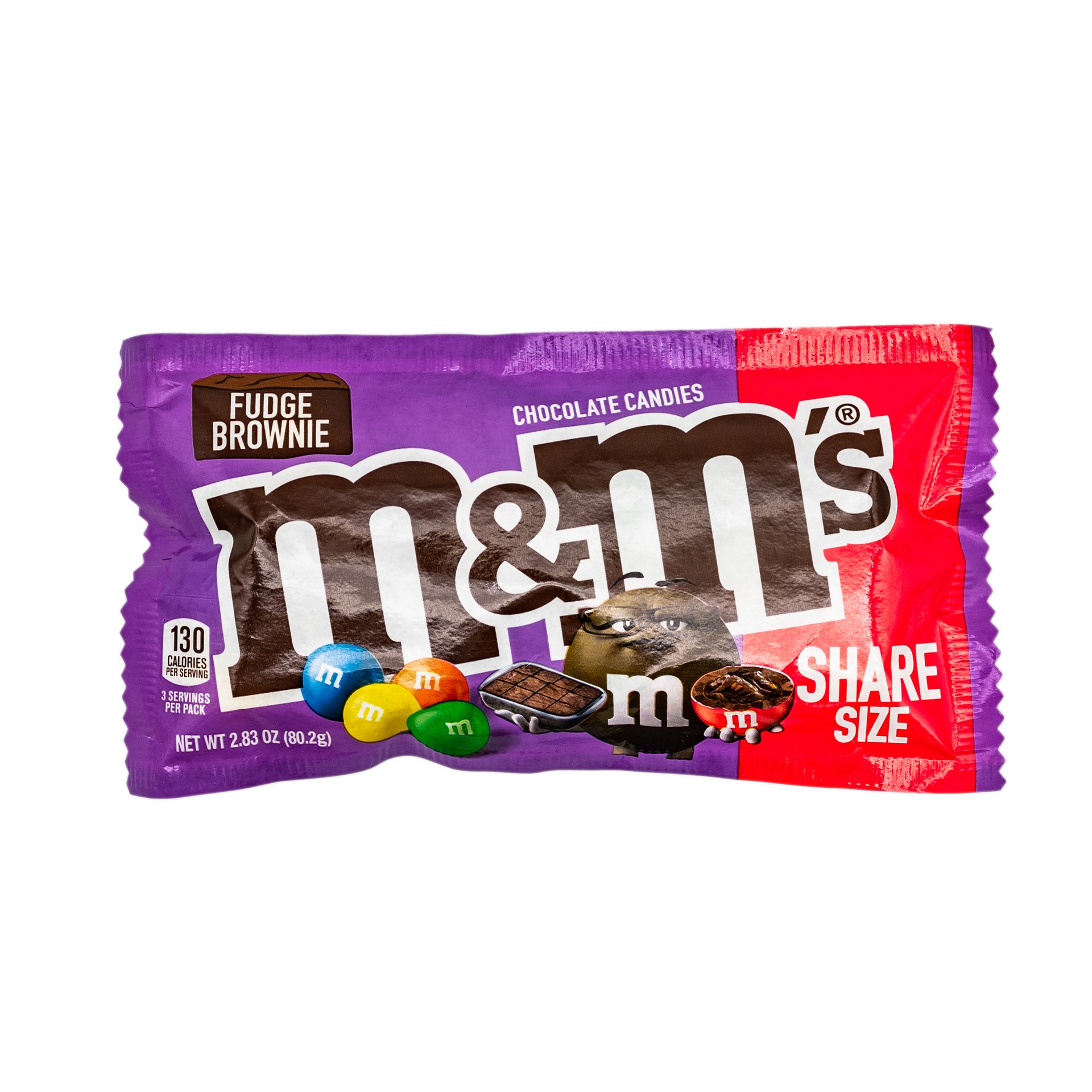 M&M'S Fudge Brownie Share Size Chocolate Candy, 2.83 OZ