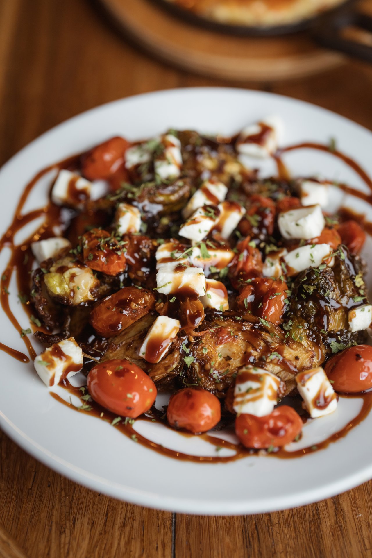 Caprese Roasted Brussels Sprouts - The Wicked Sister - Sault Ste