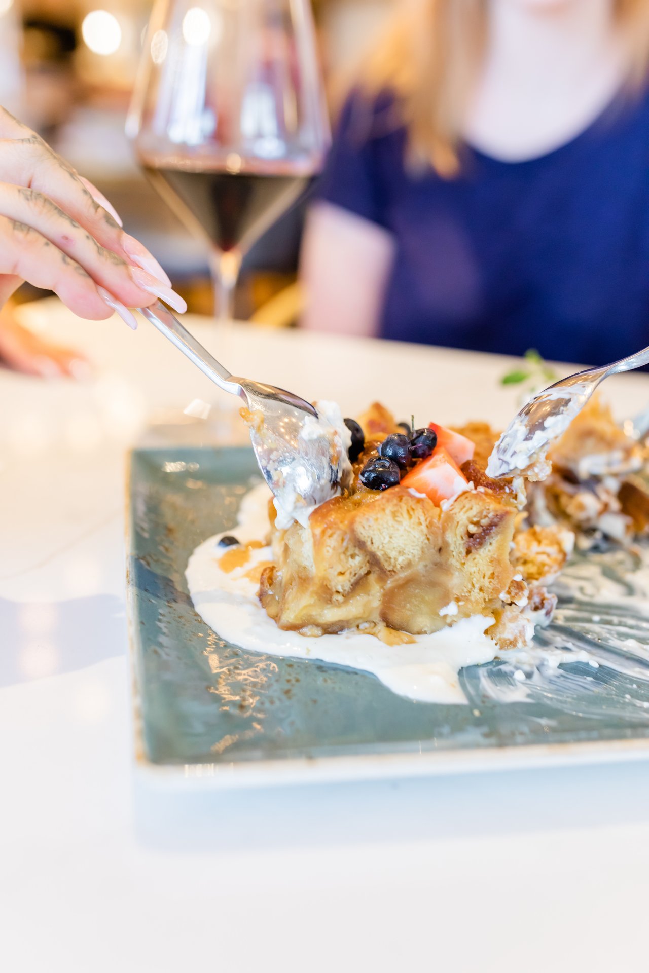 Wild Berry Bread Puddin' - State Fare Kitchen & Bar - Southern
