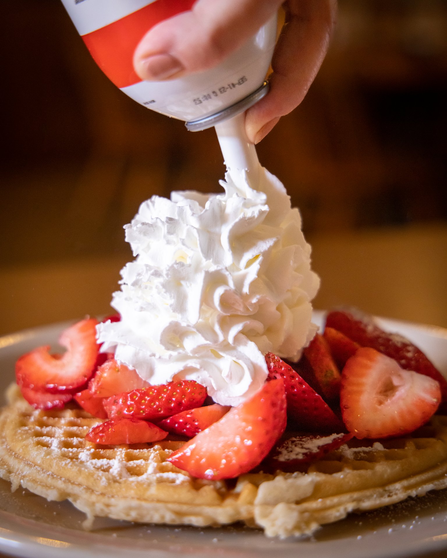 Strawberry Waffle - Millbrae Pancake House - Breakfast Restaurant