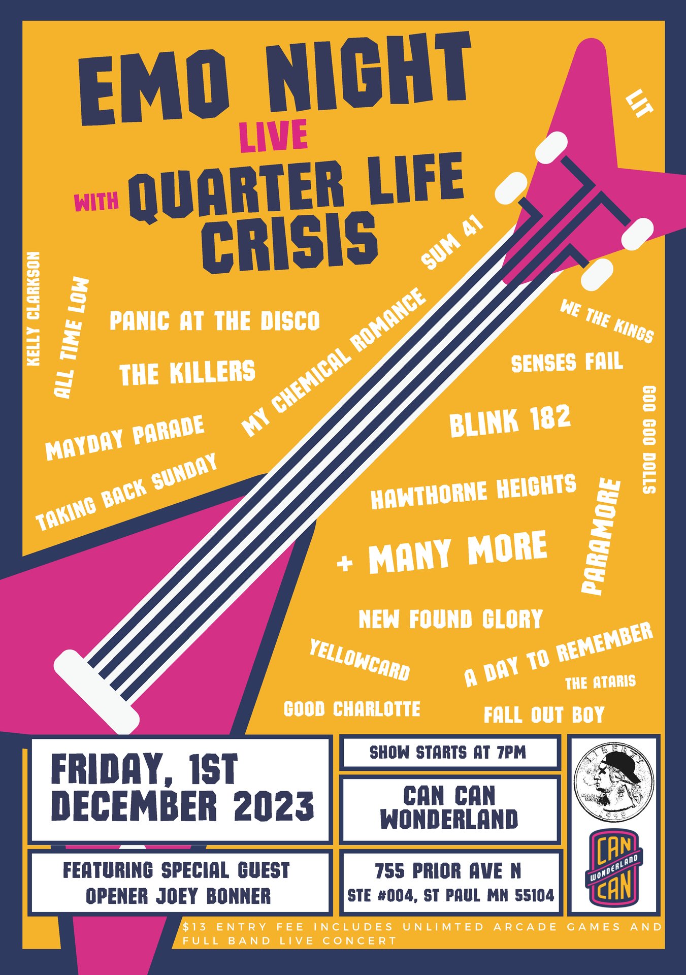 EMO NIGHT! By Quarter Life Crisis - Can Can Wonderland, St