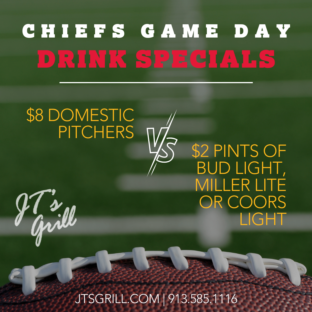 Chiefs vs. Saints Preseason Game - JT's Grill - Bar & Grill in De