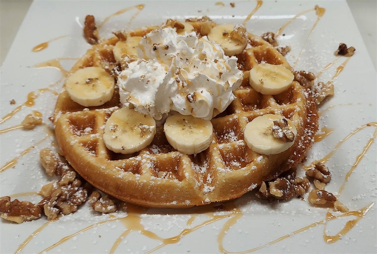 Bananas Foster Belgian Waffles Recipe