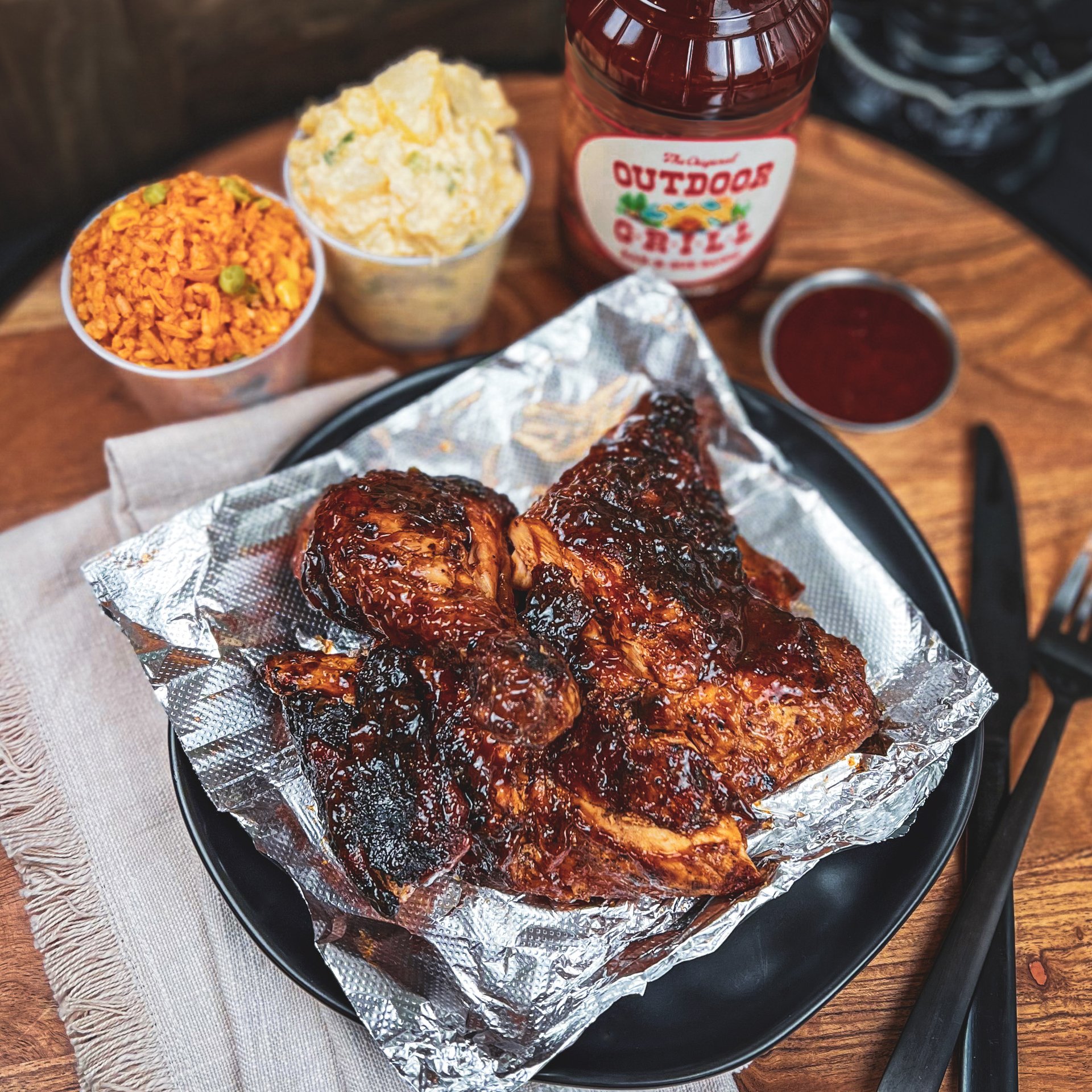 1/2 Grilled Chicken with 2 Sides - The Outdoor Grill - Barbecue