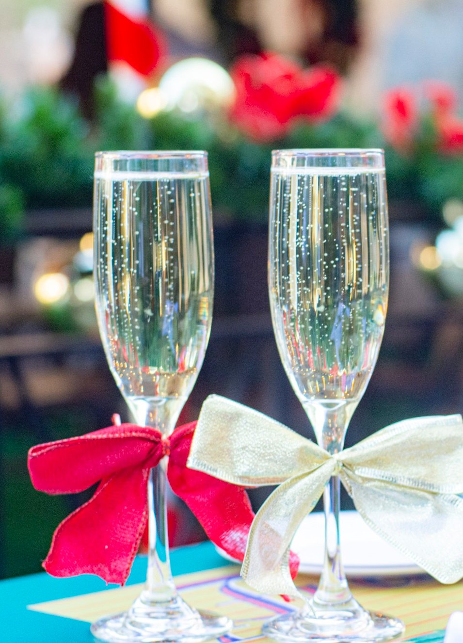 Christmas Champagne recipe served in a glass, by L.B. Steak - Santana Row Christmas Champagne recipe served in a glass, by L.B. Steak - Santana Row