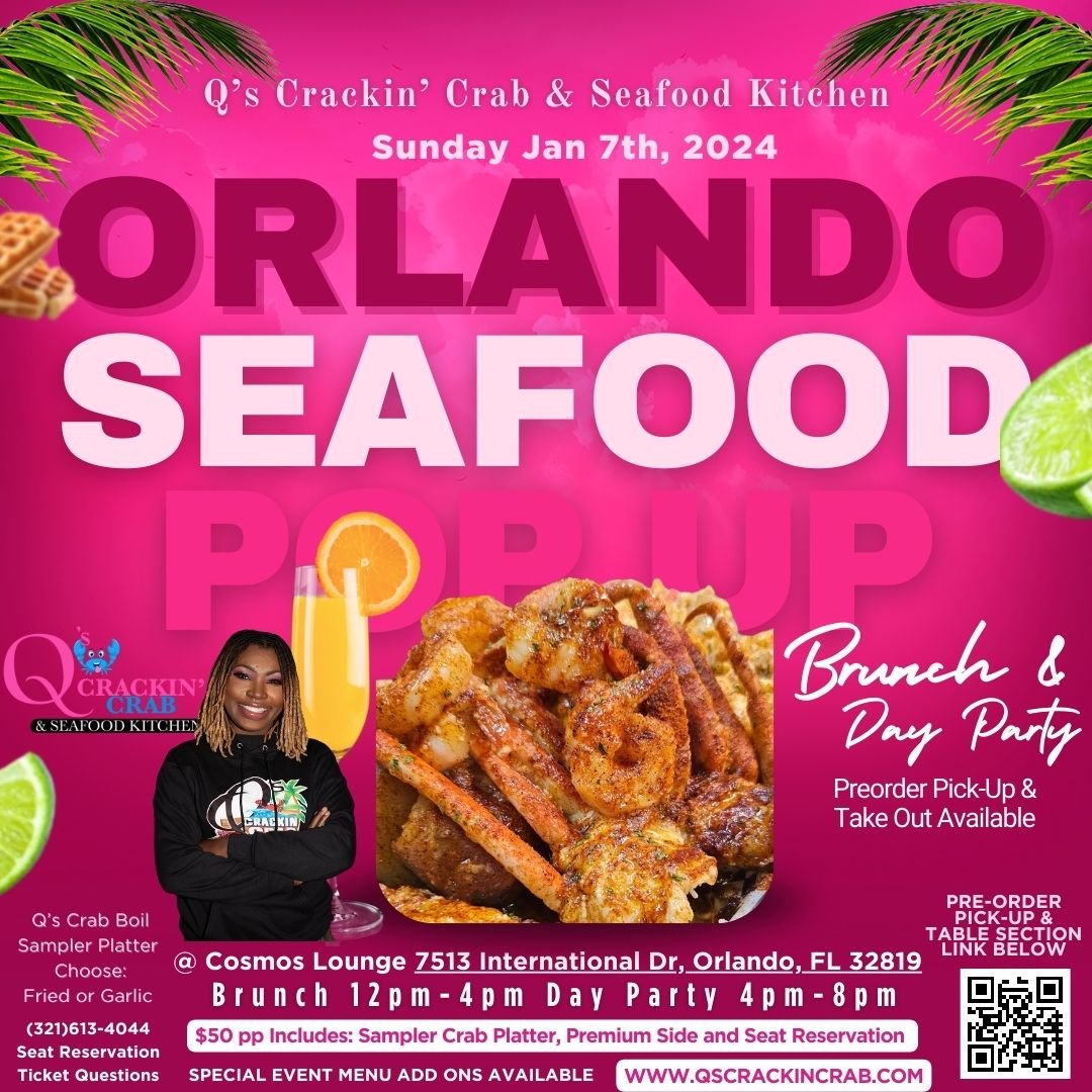 Q's Crackin' Crab: Orlando Seafood Pop Up Brunch & Day Party - Q's Crackin Crab & Seafood