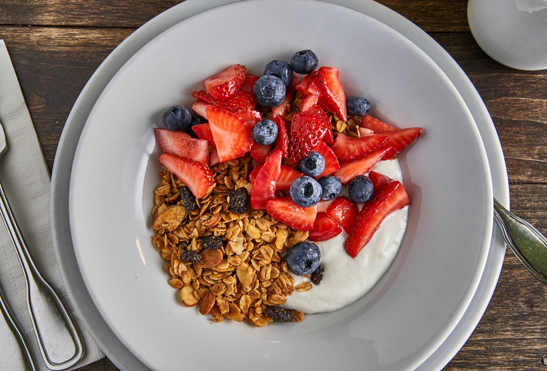 Greek Yogurt with Granola and Fruit - My Casual Pantry