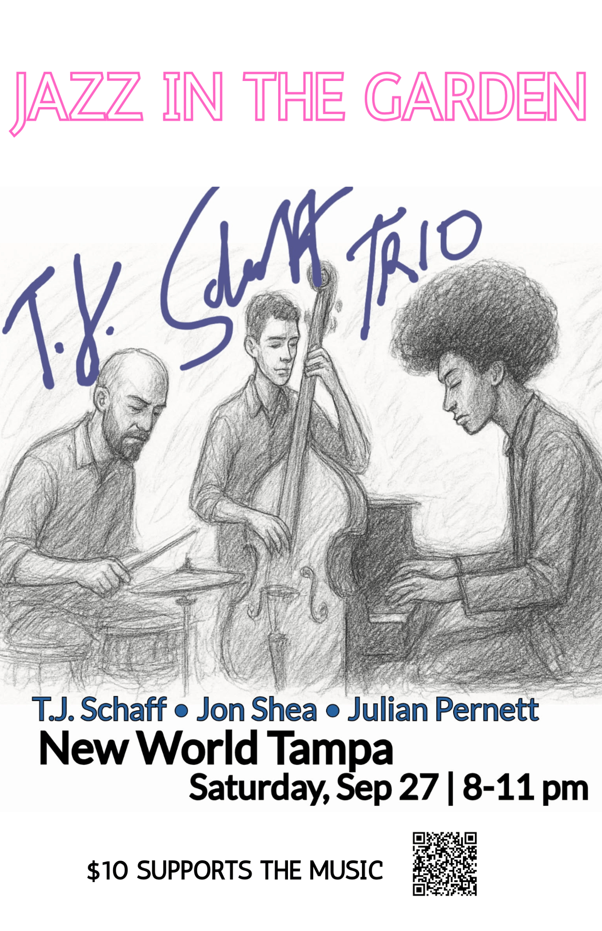 Jazz in the Garden feat the TJ Schaff Trio - New World Tampa