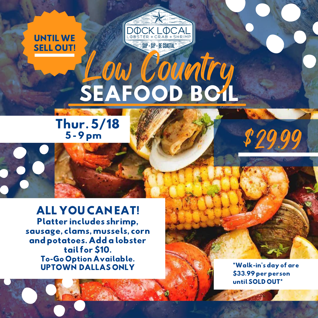 All You Can Eat Low Country Seafood Boil - Dock Local-Seafood 