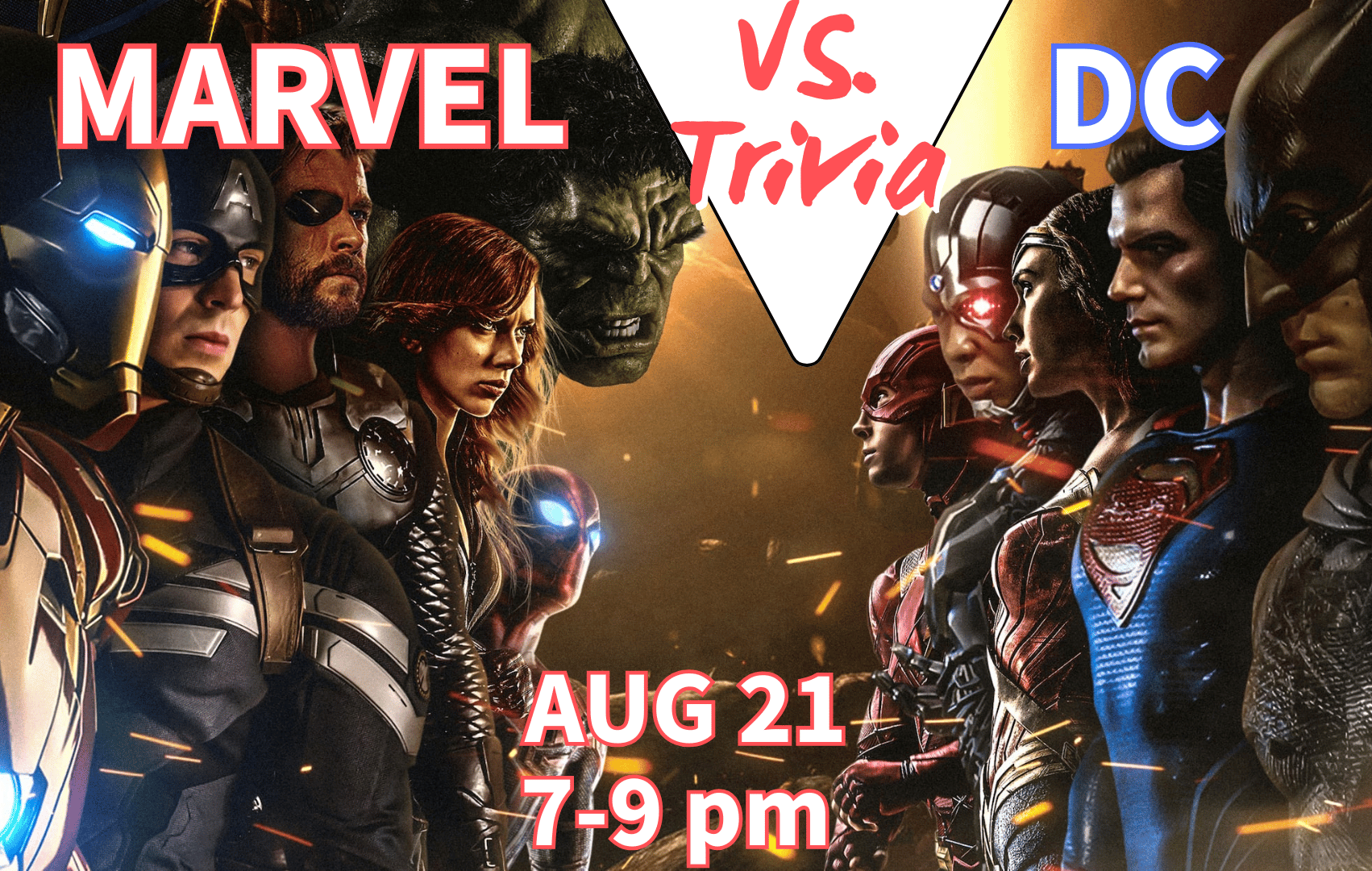 Marvel vs DC Trivia Showdown! - Schoolhouse Brewing - Brewery in ...