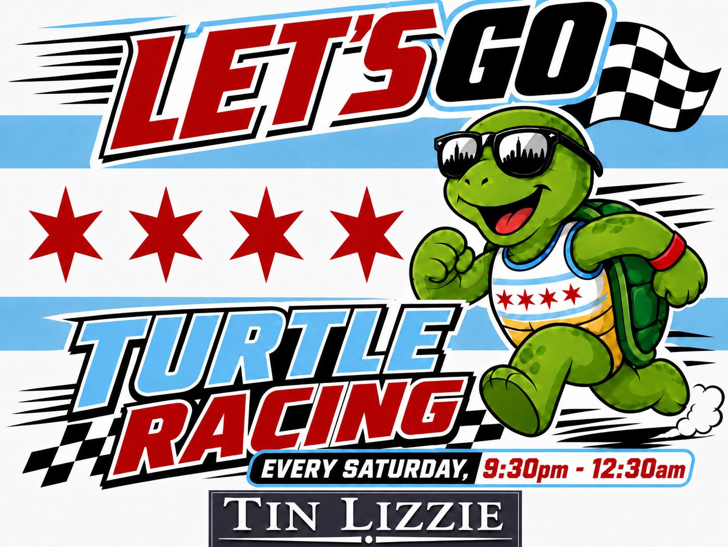 Turle Racing 🐢 Turtle Races Round 2 - The Tin Lizzie Sports Bar in Chicago, IL