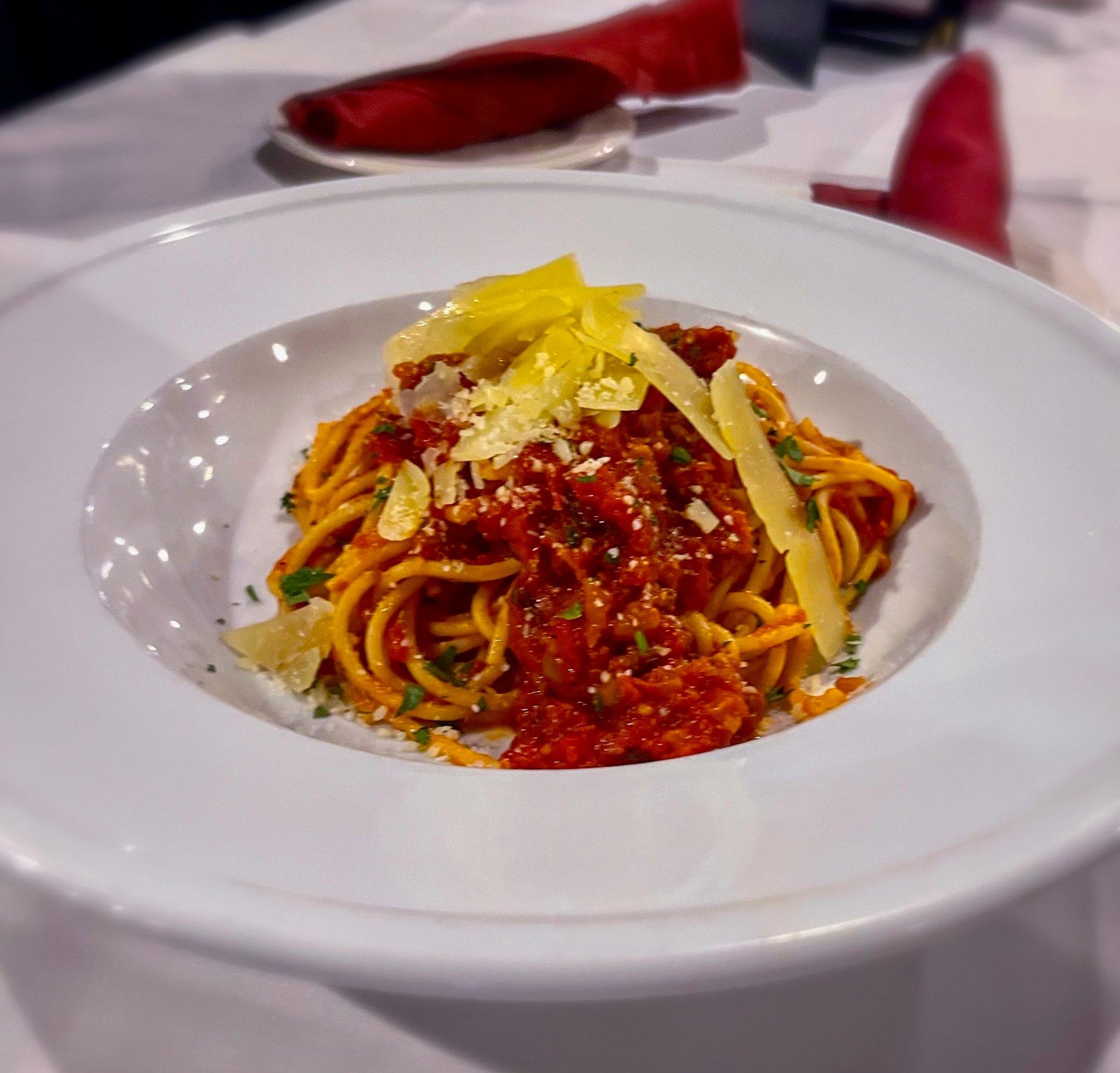 Bolognese recipe served on a plate, by Pizzico Ristorante Bar - Nashua Bolognese recipe served on a plate, by Pizzico Ristorante Bar - Nashua