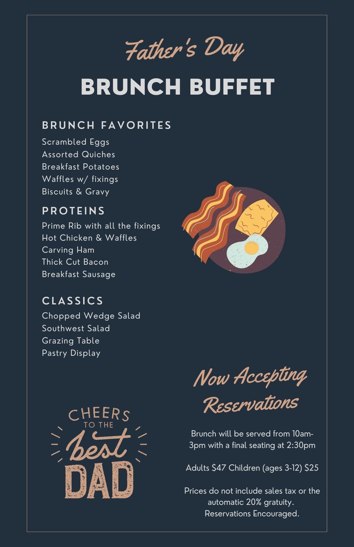 Father's Day Buffet Brunch - Craft House At Corque - American ...