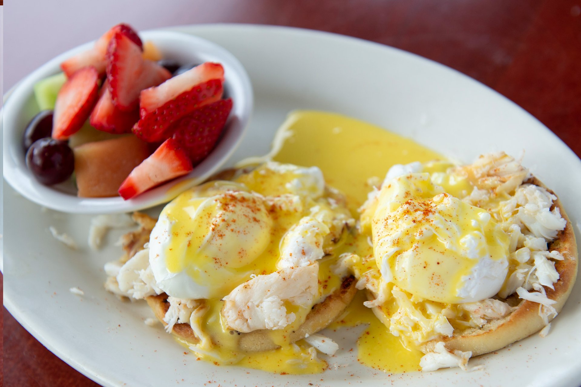 Crab Waffle Benedict - Newport International