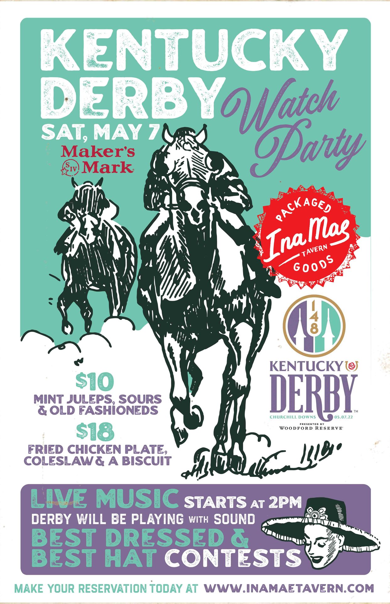 Kentucky Derby Ina Mae Tavern & Packaged Goods Southern Restaurant