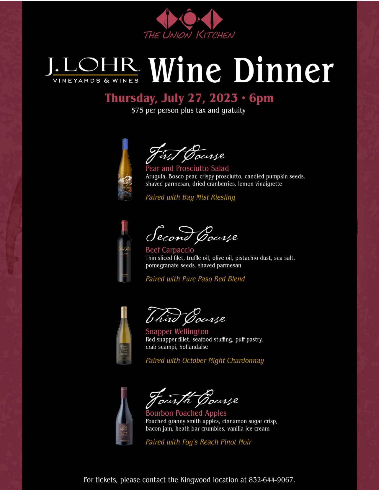 J.Lohr Wine Dinner The Union Kitchen