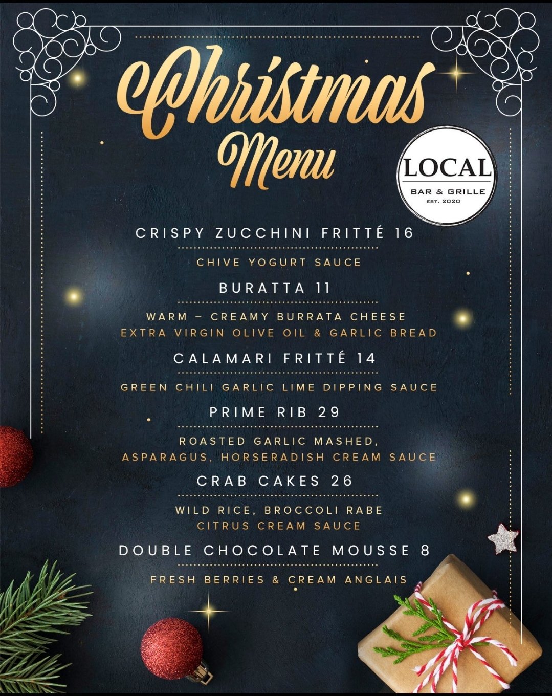 Christmas Eve - Local Bar & Grille - Bar & Grill in Wood Dale, IL