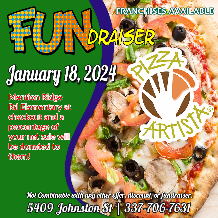 Ridge Elementary Fundraising Event Pizza Artista Originated In