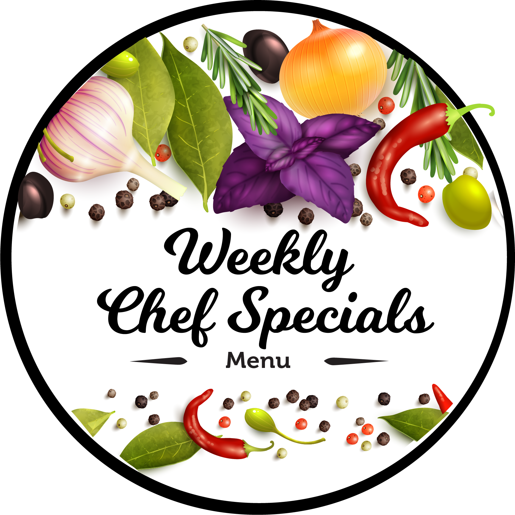 Weekly Chef Specials Menu