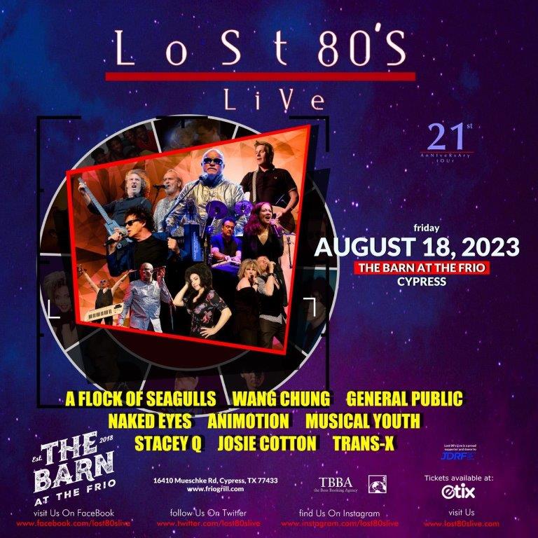 The Lost 80's Live w/ Flock of Seagulls, Wang Chung, General