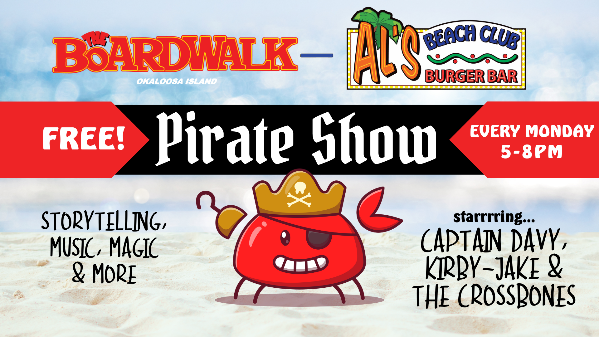 FREE Pirate Show! 🏴‍☠️ Capt Davy, Kirby-Jake & The Crossbones - Al's ...