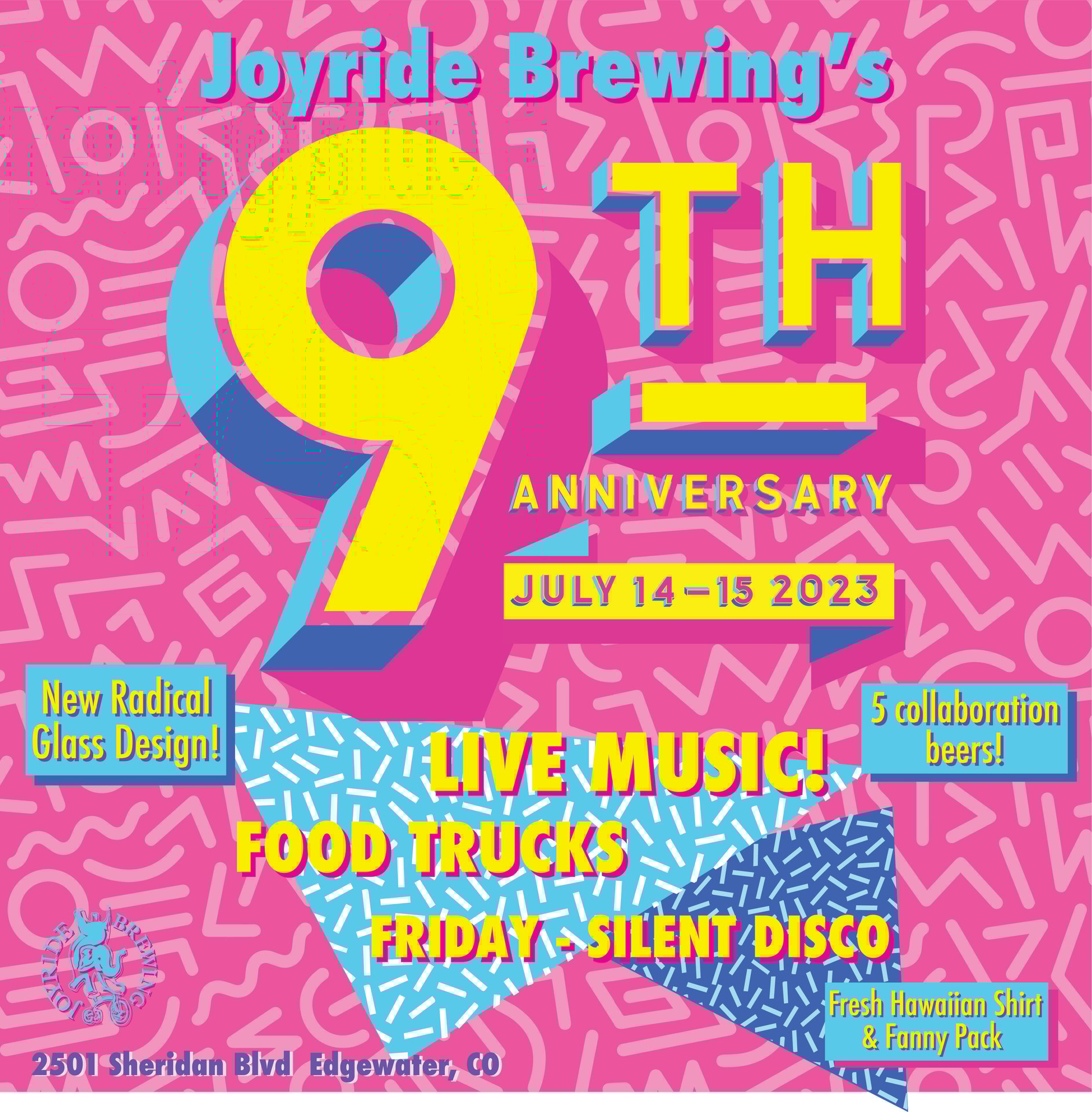 9th Anniversary Weekend - 90's Theme Block Party - Joyride Brewing ...