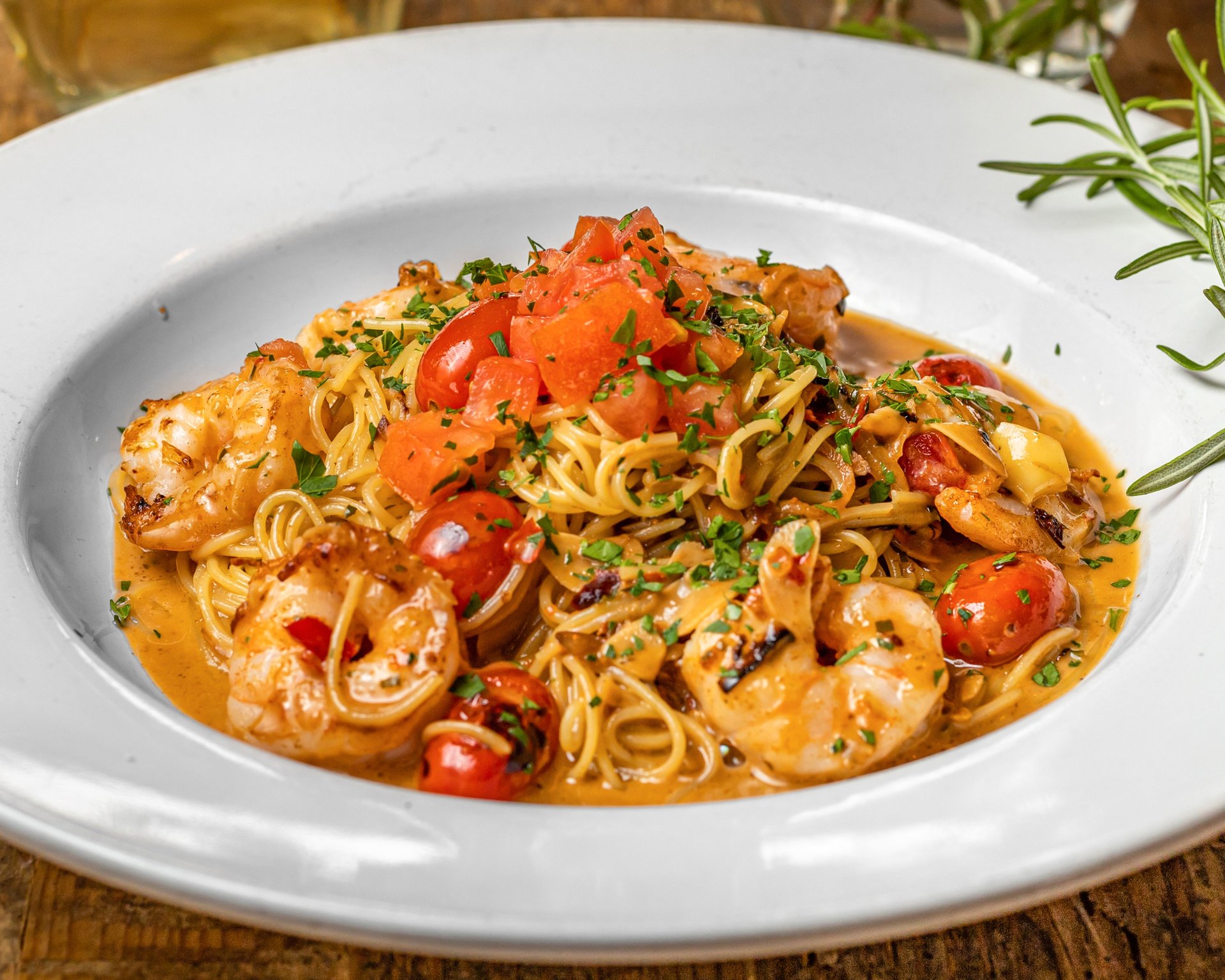 VEGAN ARTICHOKE SCAMPI PASTA - F&D Woodfired Italian Kitchen