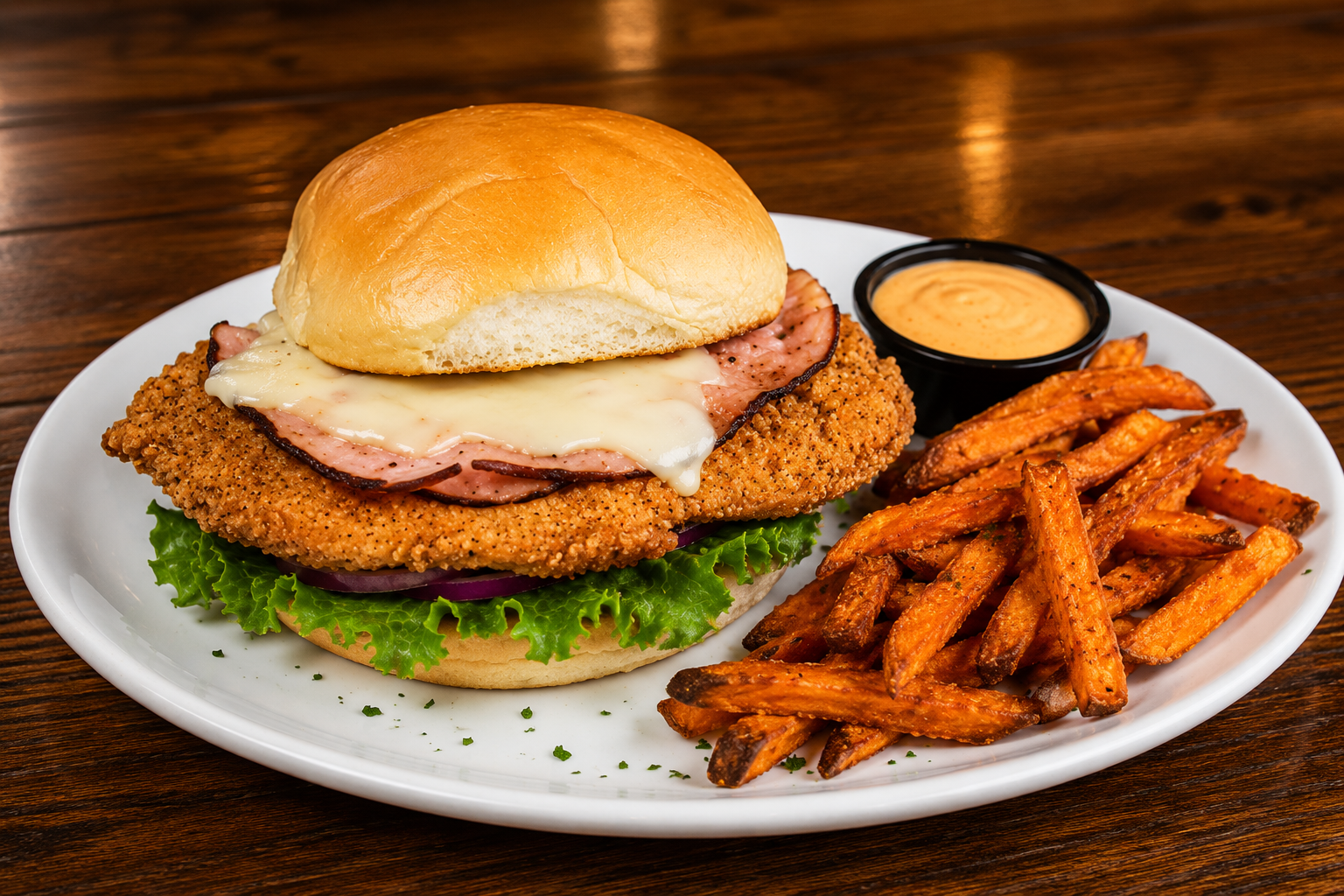 Chicken Cordon Bleu Sandwich - Tailgators Pub & Grill