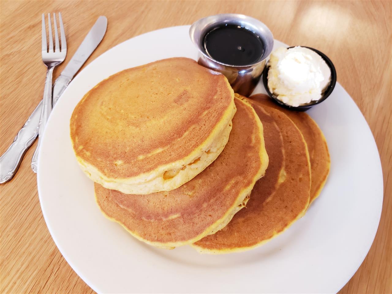 Stack of Four Buttermilk Pancakes - Breakfast - Banning's Restaurant & Pie  House - Restaurant in Tigard, OR