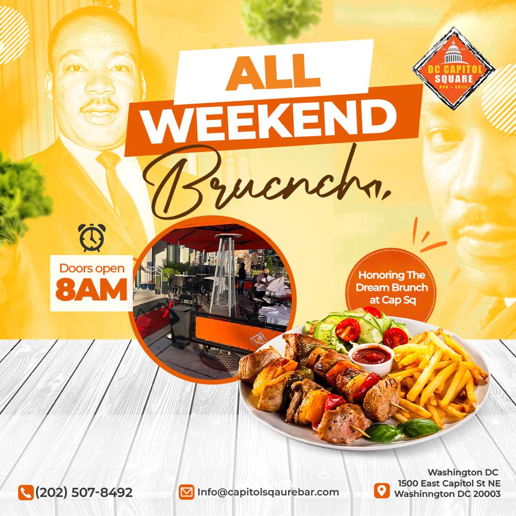 All Weekend Brunch Cap Square Bar & Grill