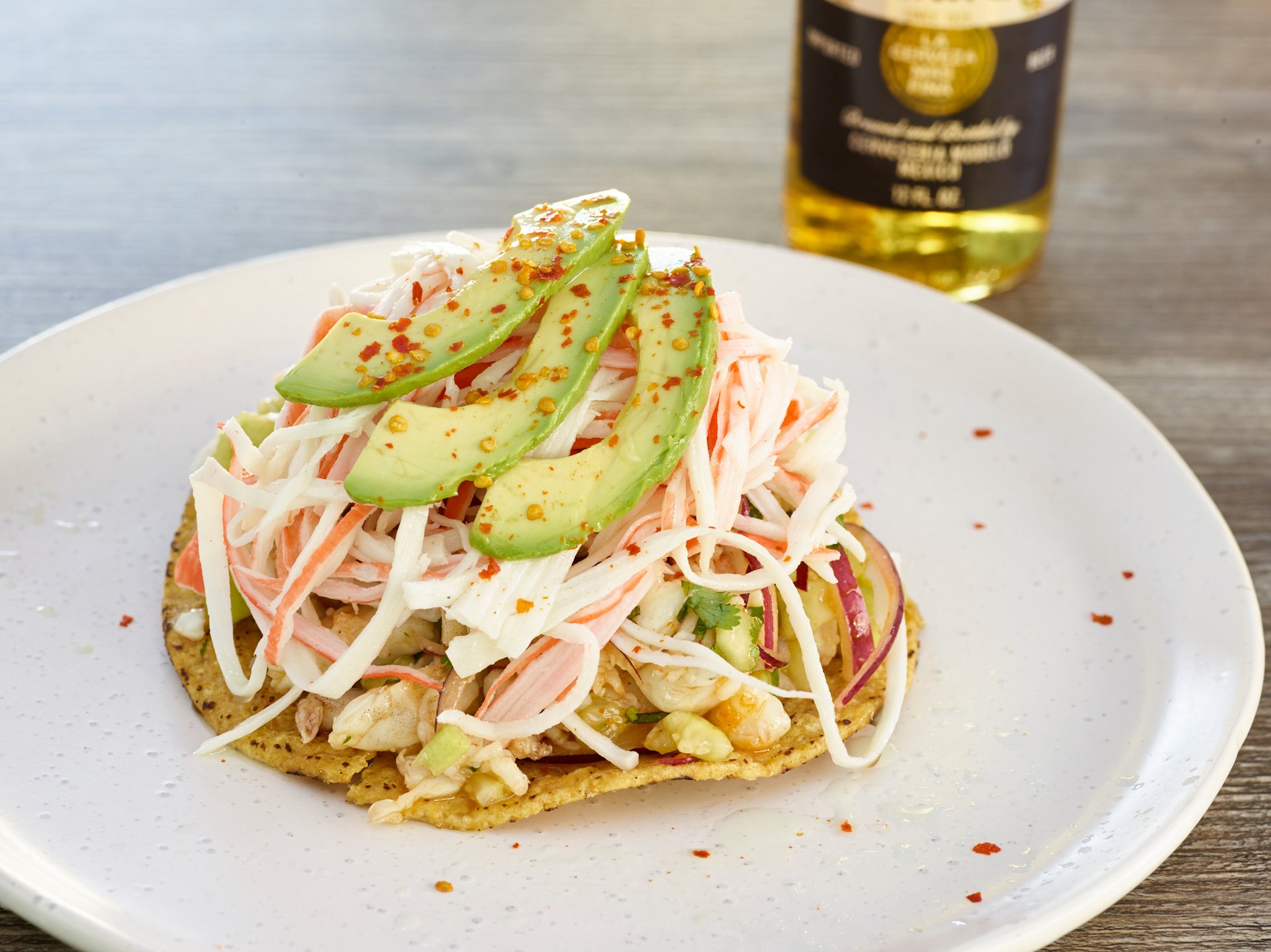 Tostada De Ceviche De CAMARON CON JAIBA - Comida - MARISCOS CHOIX