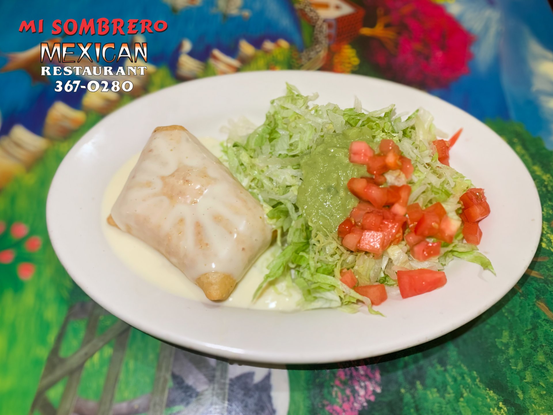 Menu Snapshot for Chimichangas - Picture of Sombrero's Mexican