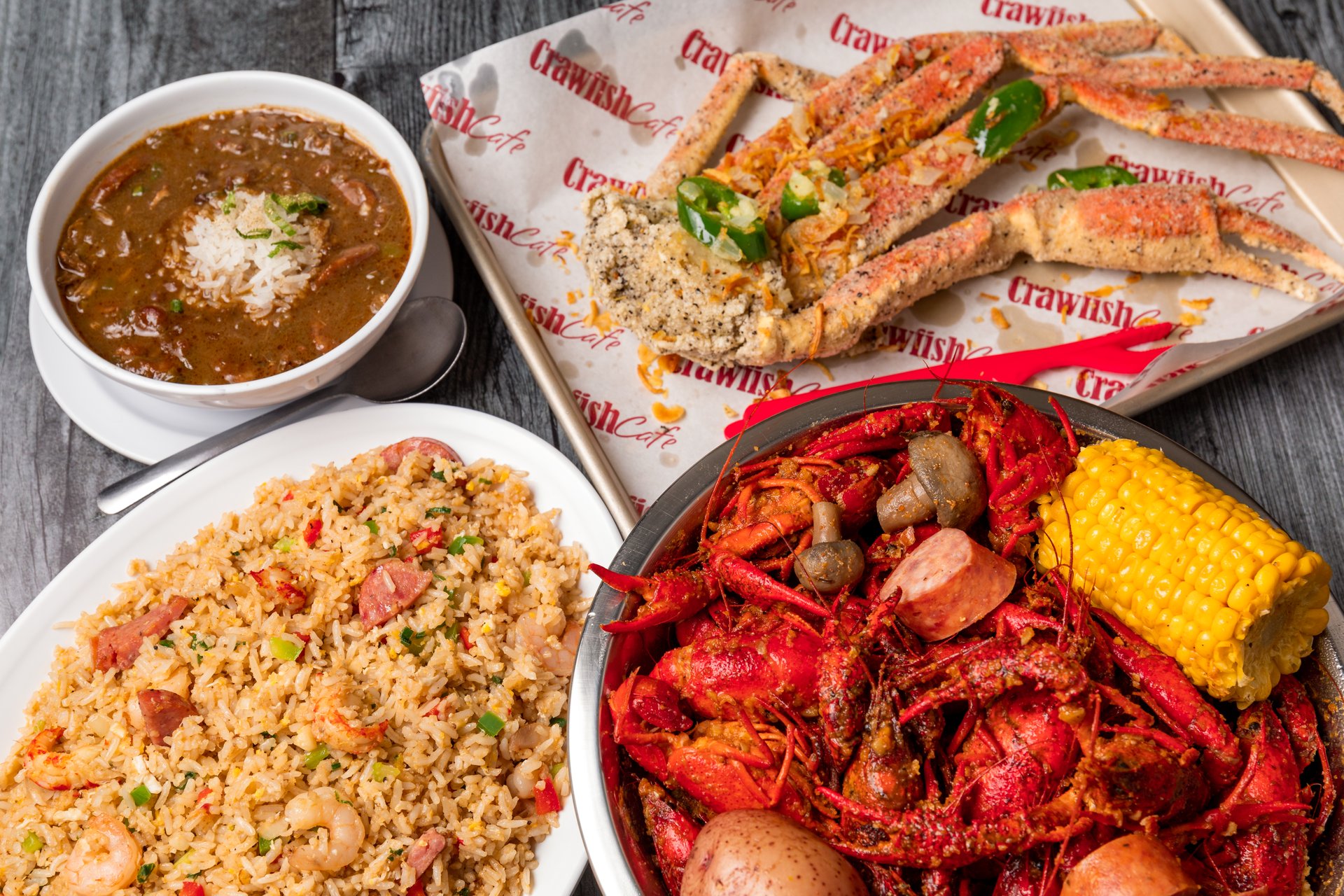 La crawfish online menu