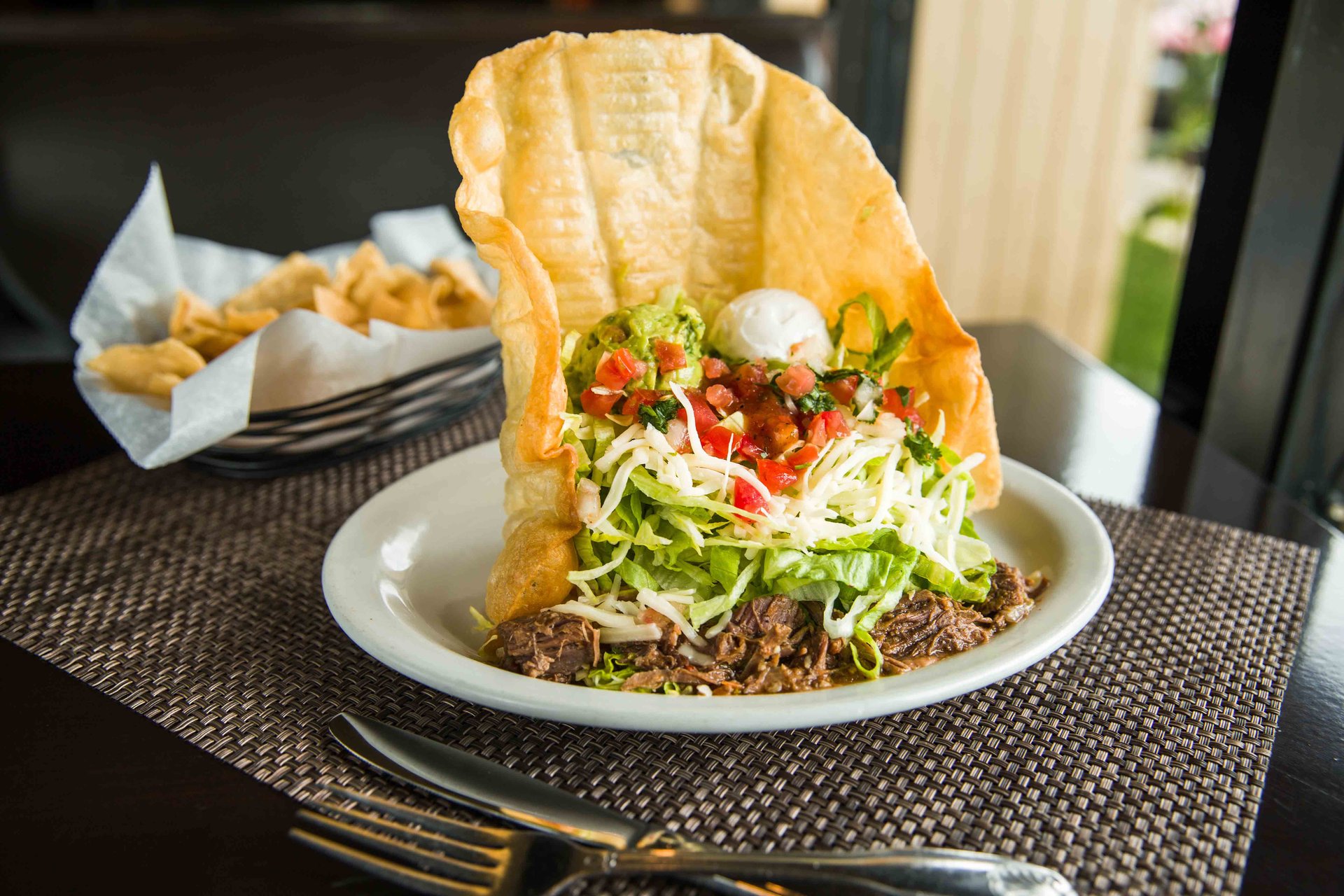 taco salad recipe served on a plate, by Elvira's Grill - Upland taco salad recipe served on a plate, by Elvira's Grill - Upland